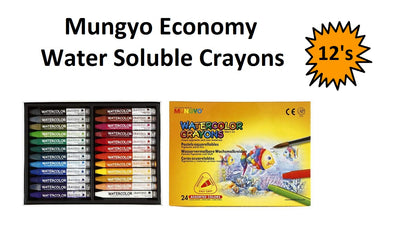 Mungyo Water Soluble Crayons - Triangular 12's