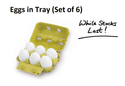 Eggs in Tray (Set of 6)