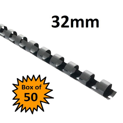 Black 32mm - Binding Coils (Box of 50)