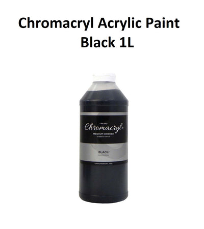 Black 1L - Chromacryl Acrylic Paint