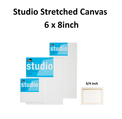 6 x 8 inch - Studio Stretched Canvas 3/4 inch