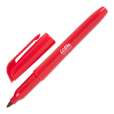 Red - Icon Permanent Marker Pen Style Fine Tip