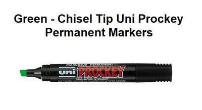 Green - Chisel Tip Uni Prockey Permanent Markers