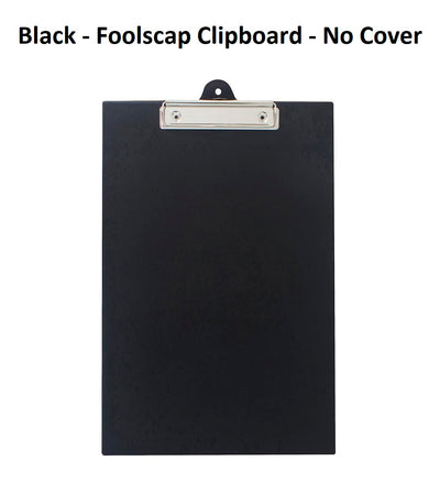 Black - Foolscap Clipboard - No Cover