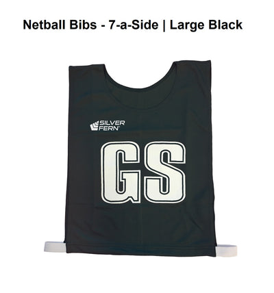 Netball Bibs - 7-a-Side | Large Black