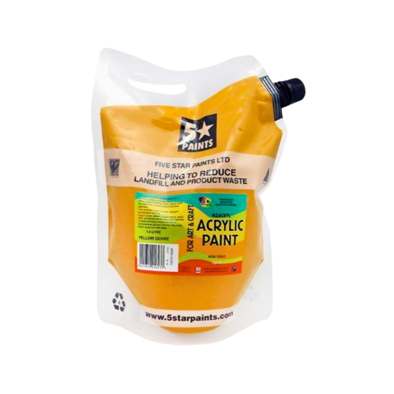Yellow Ochre 1.5L - Acrylic Paint Pouch