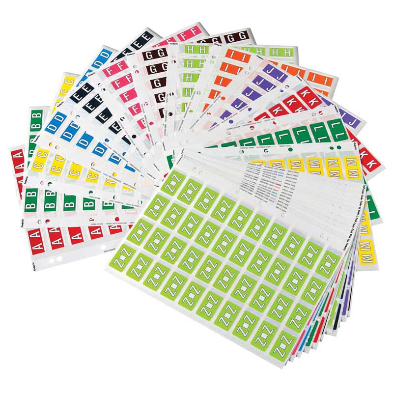 Alphabet Set (A-Z) - Codafile Labels 25mm - Pack of 26 Sheets