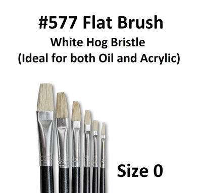 Size 0 - Eterna 577 Flat Brush