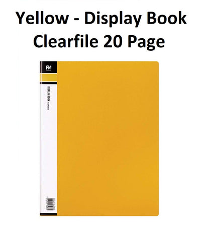 Yellow - A4 Clearfile 20 Page