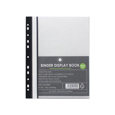 Black - Punched Display Books 20 Page