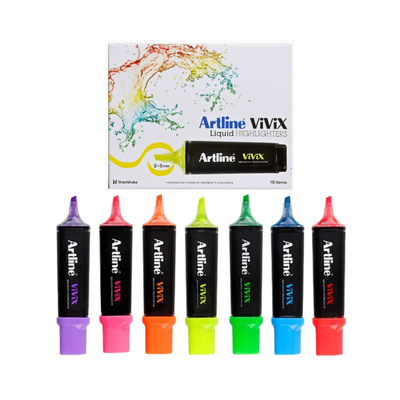 Artline Vivix Highlighters - Assorted 10's