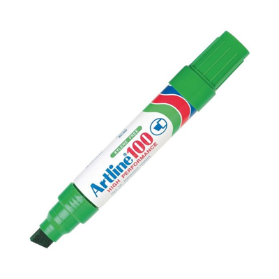 Green - Artline 100 Jumbo Markers - Chisel Tip