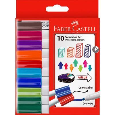Set of 10 - Bullet Tip Faber Castell Connector Whiteboard Markers