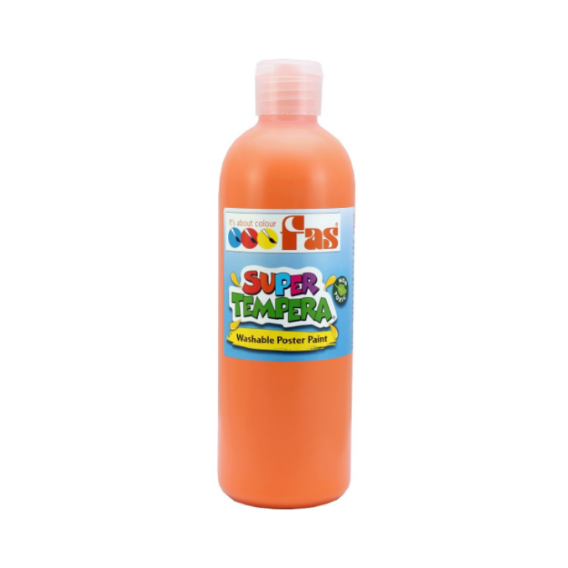 Orange 500mL - FAS Super Tempera Poster Paint