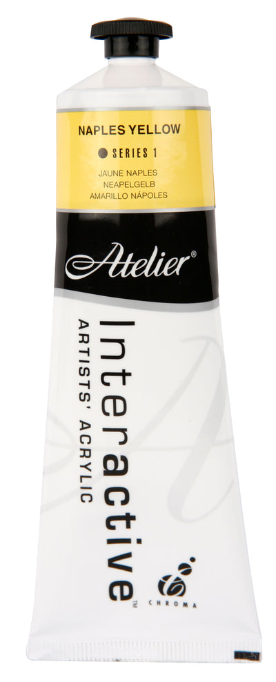Naples Yellow 80ml - Atelier Acrylic Paint S1
