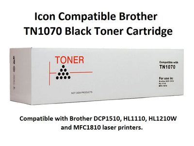 Icon Compatible Brother TN1070 Black Toner Cartridge