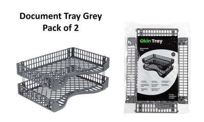 Document Tray 2 Pack - Grey