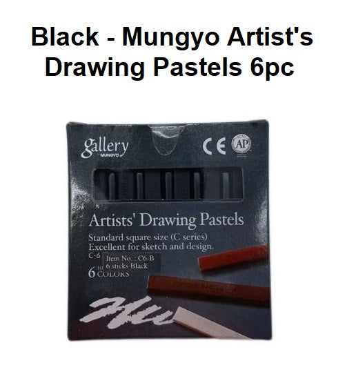 Mungyo Gallery Artists Drawing Pastels - Black 6's