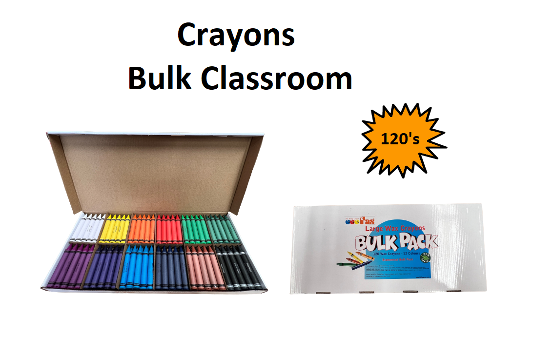 FAS Crayons - Bulk Classroom Box of 120 Crayons