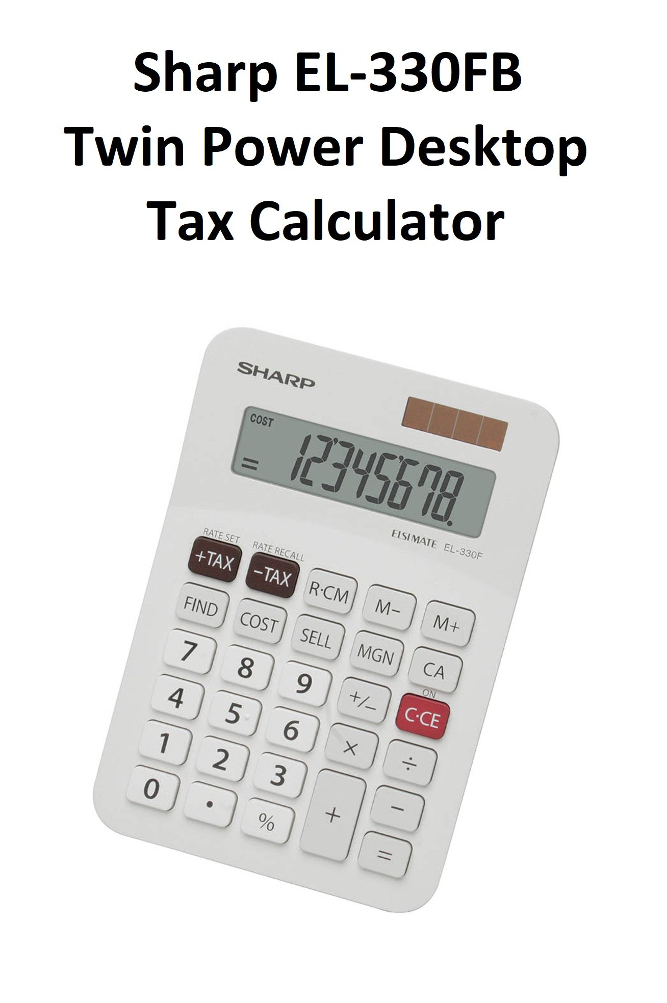 Sharp EL-330FB Twin Power Desktop Tax Calculator