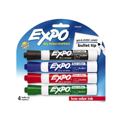 Set of 4 - Bullet Tip Expo Whiteboard Markers