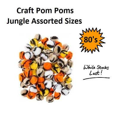 Pom Poms - Jungle - 80pcs
