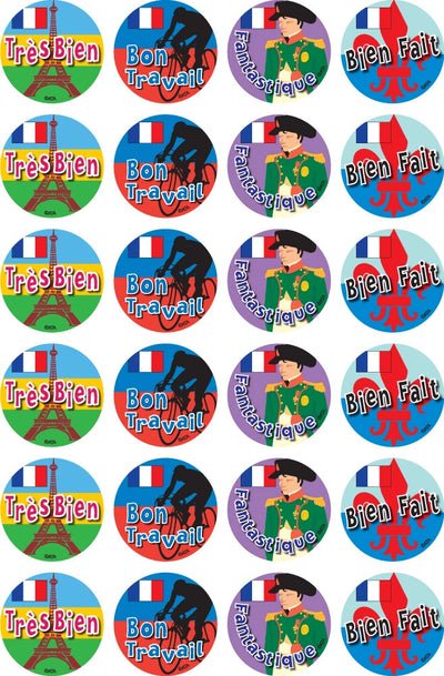 French - Language Merit Stickers (Pack of 96)
