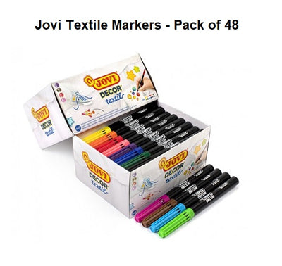 Jovi Textile Markers - Pack of 48