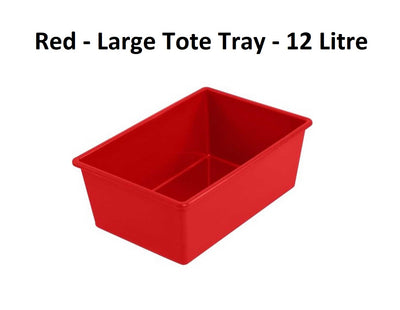 Red - Large Tote Tray - 12 Litre