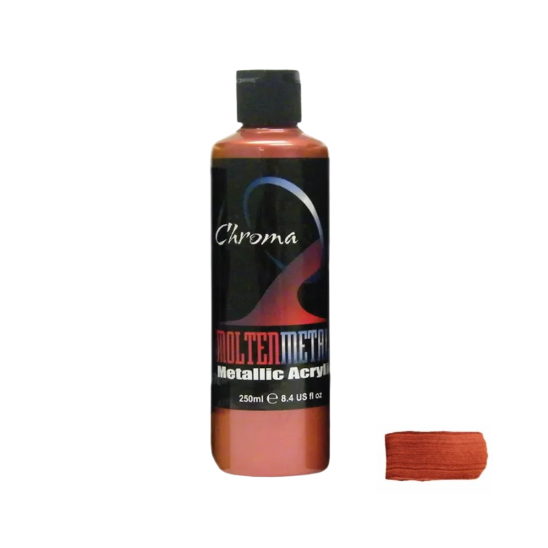 Rojo Gold 250ml - Chroma Molten Metals Acrylic Paint