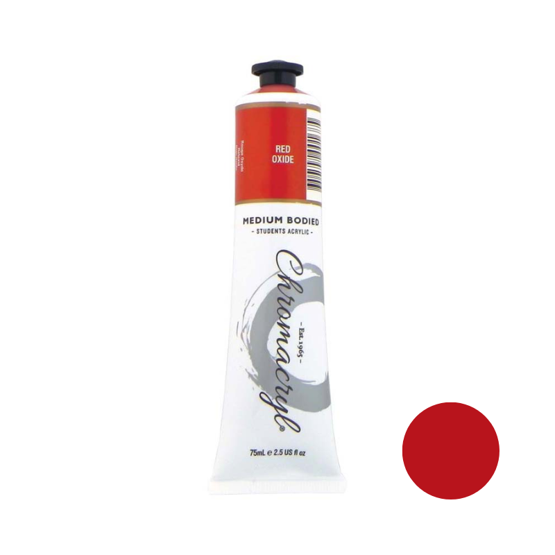 Red Oxide 75ml - Chromacryl Acrylic Paint
