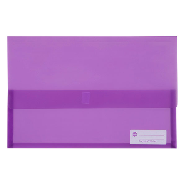 Purple Polypick Document Wallet - Foolscap