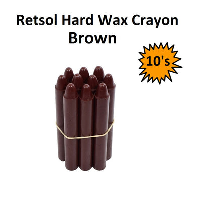 Retsol Hard Wax Crayon - Brown 10's
