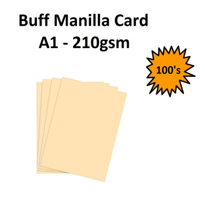 A1 - Buff Manilla Card 210gsm 100's