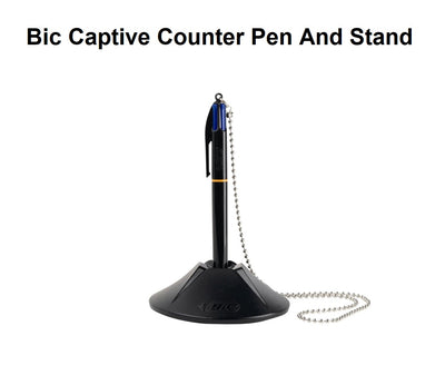 Bic Captive Counter Pen And Stand