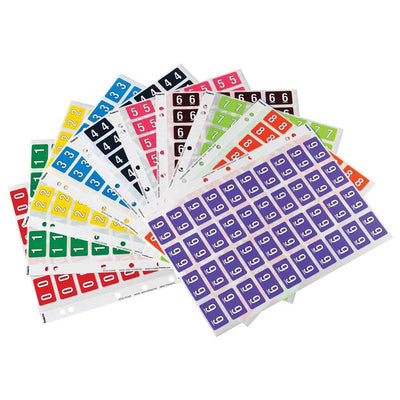 Numeric Set (0-9) - Codafile Labels 25mm - Pack of 10 Sheets
