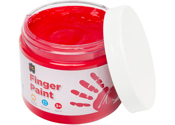 Red Finger Paint Tub