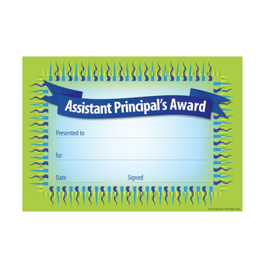 Assistant Principal's Award - Certificates (Pack of 35)
