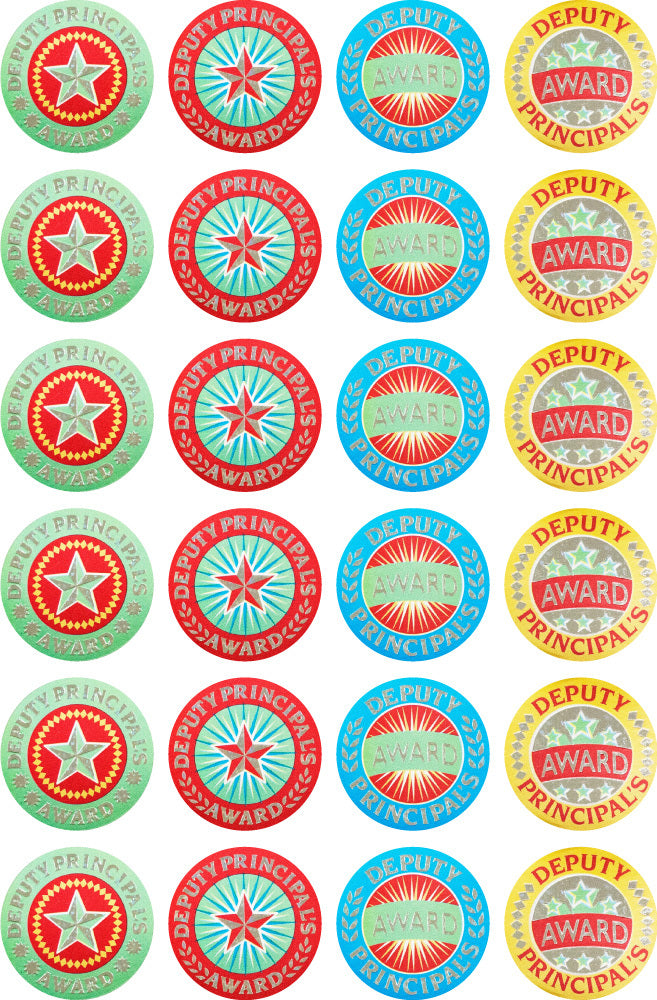 Deputy Principal's Award - Colour - Merit Stickers (Pack of 72)