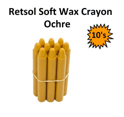 Retsol Soft Wax Crayon - Ochre 10's