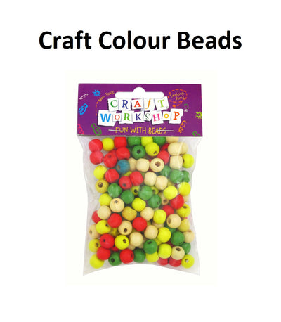 Craft Beads - Wooden Coloured Oval