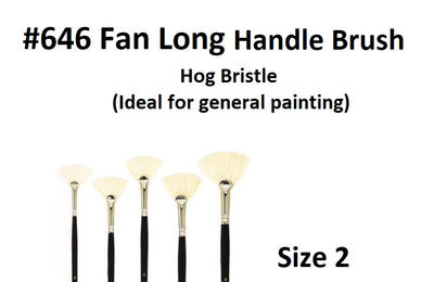 Size 2 - Fan Brush Squirrel 646 Long Handle