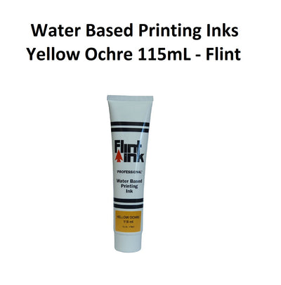Yellow Ochre 115mL - Flint Water Based Printing Inks