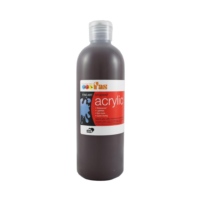 Burnt Umber 500mL - FAS Student Acrylic Paint
