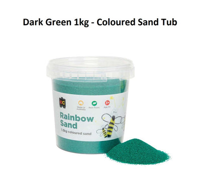 Dark Green 1kg - Coloured Sand Tub