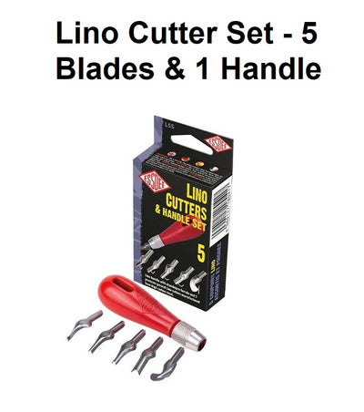 Lino Cutter Set - 5 Blades & 1 Handle
