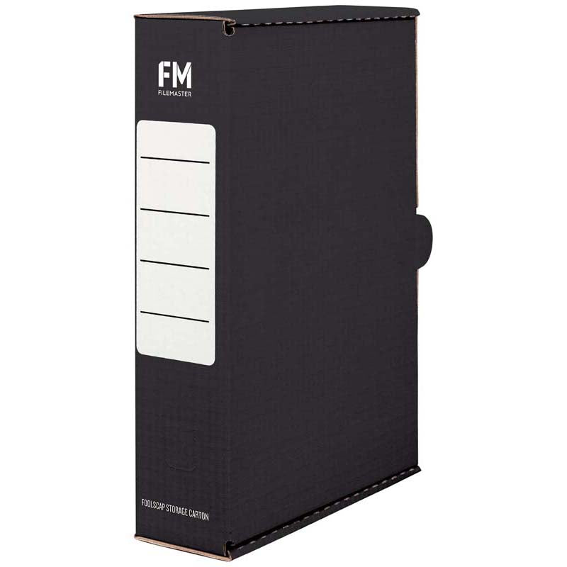 Black - Coloured Foolscap Storage Box (File Box)