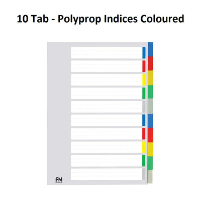 10 Tab - Polyprop Indices Coloured