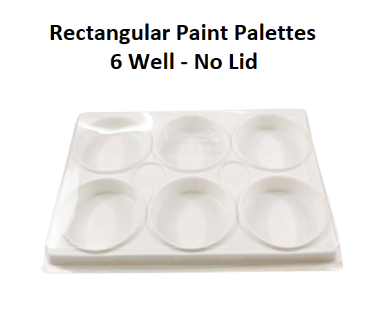 Paint Palette - 6 Well Rectangular (Palette Only)
