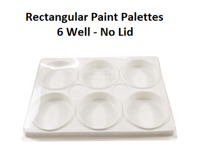 Paint Palette - 6 Well Rectangular (Palette Only)